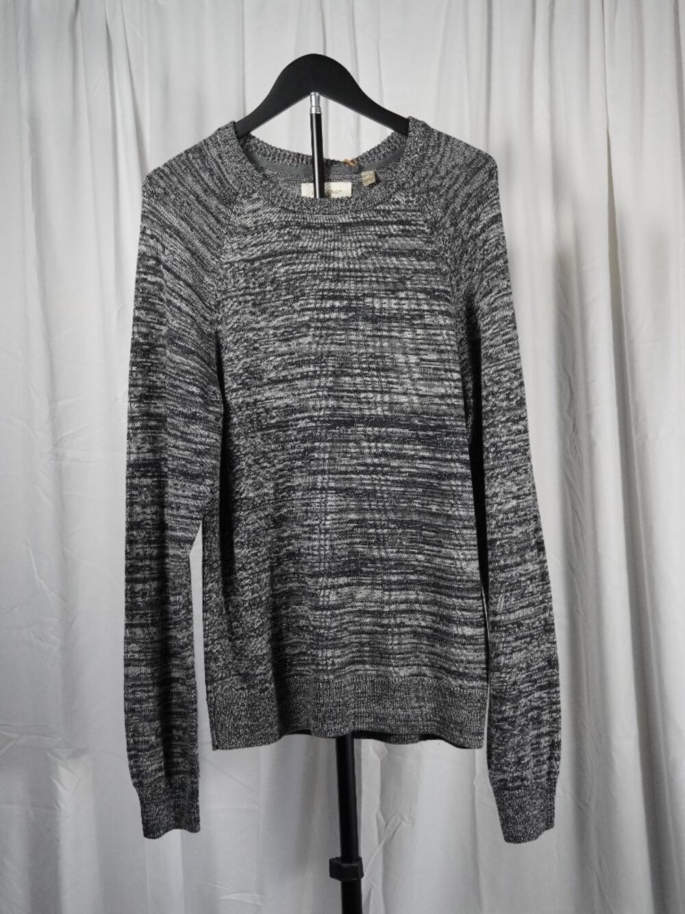 Blend Crew Neck Sweater Men’s L Gray Marled Knit Pullover Long Sleeve NWT